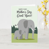Chevron Elefant Erste Karte (Gelbe Blume)