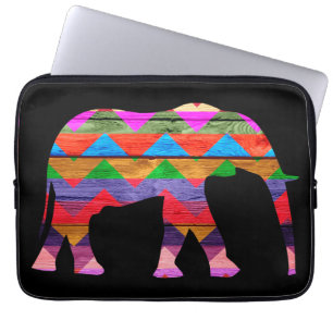 Chevron-Elefantenmuster Laptopschutzhülle