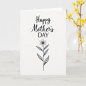 Chevron Elegante Muttertagskarte Karte (Gelbe Blume)