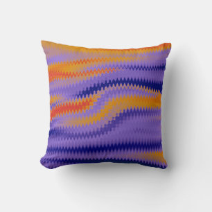 Chevron Farbige Wellen Malerei Kunst Design Abstra Kissen