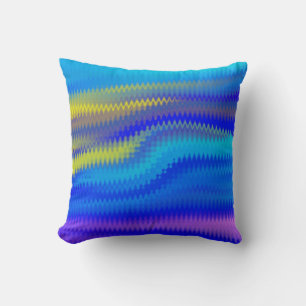 Chevron Farbige Wellen Malerei Kunst Design Abstra Kissen