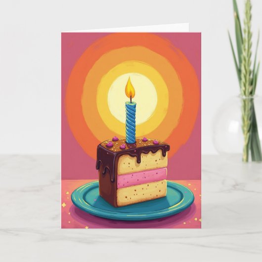 Chevron Festive Dessert Karte (Vorderseite)