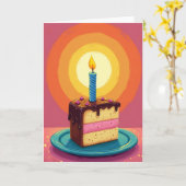 Chevron Festive Dessert Karte (Gelbe Blume)