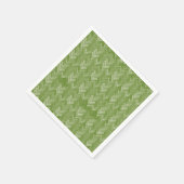 Chevron-Fischgrätenmuster Waldgrün Serviette (Ecke)