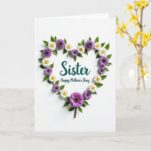 Chevron Floral Schwester Tag Karte (Gelbe Blume)