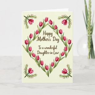 Chevron Frühlingsblüten Grußkarte Karte