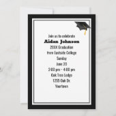 Chevron Graduation Photo Frame Invite Einladung (Rückseite)