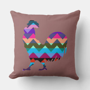 Chevron-Hahn-Muster Kissen