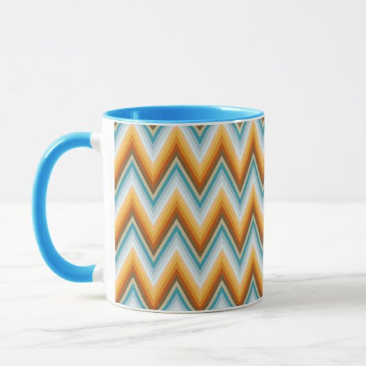 Chevron-Hintergrundmuster Tasse (Links)