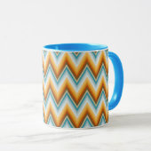 Chevron-Hintergrundmuster Tasse (VorderseiteRechts)