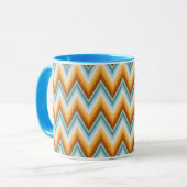 Chevron-Hintergrundmuster Tasse (Vorderseite Links)