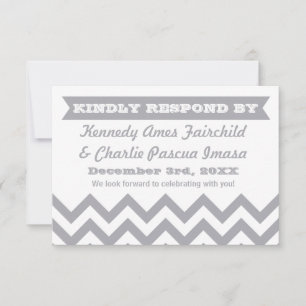 Chevron-Hochzeits-RSVP-Karten RSVP Karte