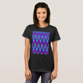 Chevron In Purple Blue Aqua Zigzags T-Shirt (Vorne ganz)