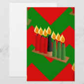 Chevron Kwanzaa Briefpapier (Vorne/Hinten)