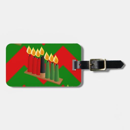 Chevron Kwanzaa Gepäckanhänger (Vorderseite horizontal)
