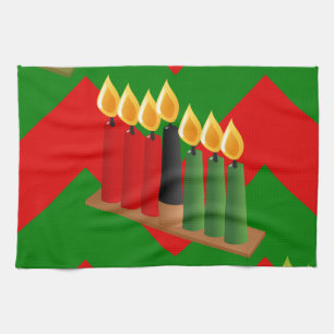 Chevron Kwanzaa Küchentuch