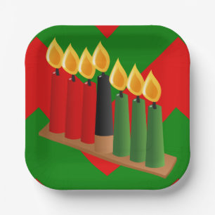 Chevron Kwanzaa Pappteller