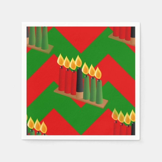 Chevron Kwanzaa Serviette (Vorderseite)