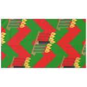 Chevron Kwanzaa Tischdecke (Vorderseite (Horizontal))