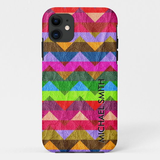 Chevron-Leder #2 Case-Mate iPhone Hülle (Rückseite)