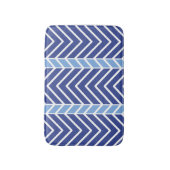 Chevron-Muster Blau Badematte (Vorderseite Vertikal)