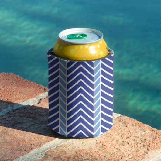 Chevron-Muster Blau Dosenkühler (In Situ Pool)