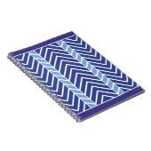 Chevron-Muster Blau Notizblock (Rechte Seite)