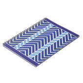 Chevron-Muster Blau Notizblock (Linke Seite)