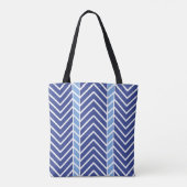 Chevron-Muster Blau Tasche (Rückseite)
