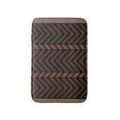 Chevron-Muster Braun Badematte (Vorderseite Vertikal)