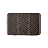 Chevron-Muster Braun Badematte (Vorderseite)