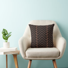Chevron-Muster Braun Kissen