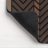 Chevron-Muster Braun Mousepad (Ecke)