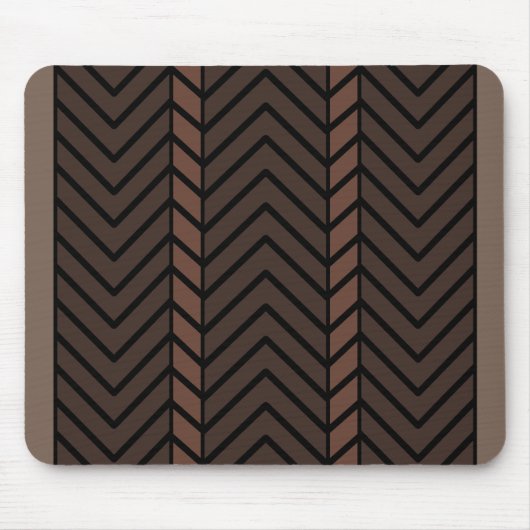 Chevron-Muster Braun Mousepad (Vorne)