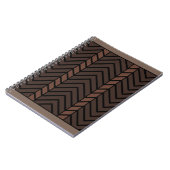 Chevron-Muster Braun Notizblock (Linke Seite)
