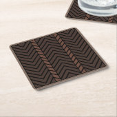 Chevron-Muster Braun Rechteckiger Pappuntersetzer (angewinkelt)