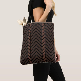 Chevron-Muster Braun Tasche