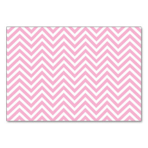 Chevron-Muster Rosa Weiß Zickzack Vintage Retro Tischnummer