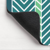 Chevron-Muster Teal Mousepad (Ecke)