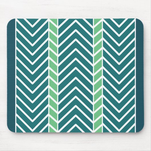Chevron-Muster Teal Mousepad (Vorne)
