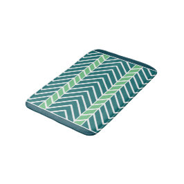 Chevron-Muster Türkis Badematte