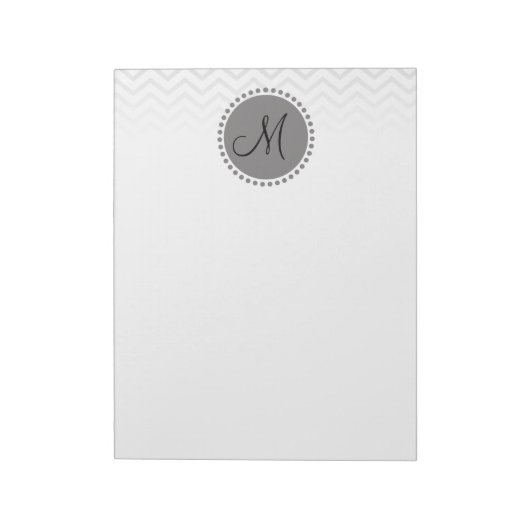Chevron-Muster-Zickzack-Memo-Monogramm Notizblock (Rotiert)