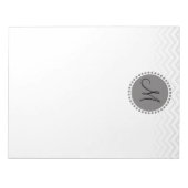 Chevron-Muster-Zickzack-Memo-Monogramm Notizblock (Vorderseite)