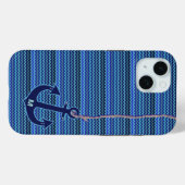 chevron nautical blue anchor Case-Mate iPhone hülle (Rückseite (Horizontal))