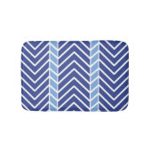 Chevron Pattern Blue Badematte (Vorderseite)