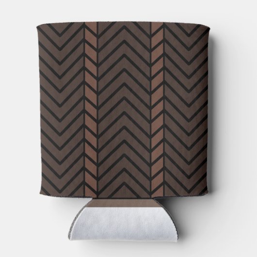 Chevron Pattern Brown Dosenkühler (Rückseite)