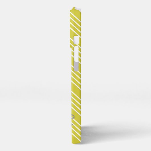 Chevron Pattern - Gray funky Script Name iPhone Hülle (Linke Seite)