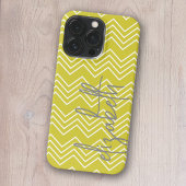 Chevron Pattern - Gray funky Script Name iPhone Hülle