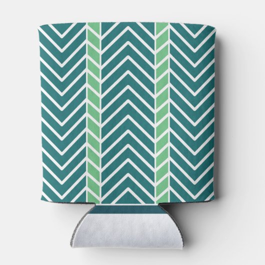 Chevron Pattern Teal Dosenkühler (Rückseite)