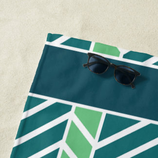 Chevron Pattern Teal Strandtuch